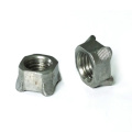 M8 Carbon Steel 08A 12A 1010 Plain Stainless Steel 304 316 Four Welding Point Square Welding Nut